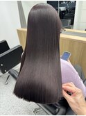 韓国 くびれロング レイヤー ワンホンヘア 小顔前髪