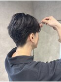 アプリコットオレンジ/くびれヘア/ウェーブショート［新潟］