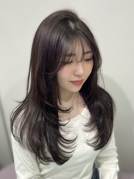 ジーナリア(Xena ria) 《Kaho》ブラウン レイヤーカット 韓国ヘア