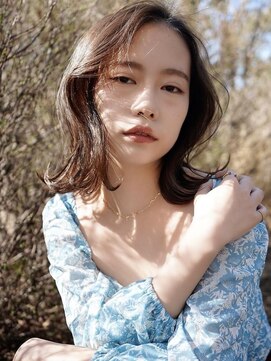 ロミー 本厚木(ROMMY.) ミディアムレイヤー◎くびれボブこなれミディナチュラルブラウン