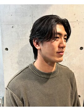 リベルテ 心斎橋(Liberte) メンズセンターパート毛流れパーマフェザーパーマ20代30代