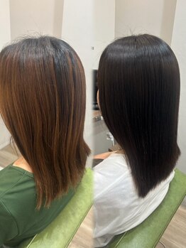 ディアーズ 御幸本町(Dears)の写真/【若見え艶美髪】極上の艶と質感で大人女性の魅力を引き出す美髪カラー*髪と頭皮に優しい薬剤使用◎