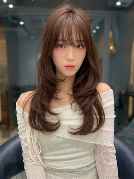 ロンドエニカ 大宮(Lond enika) 髪質改善/レイヤー/オリーブグレー/小顔に見せるヘア/大宮