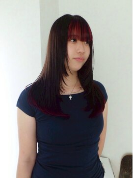 シークレットグラデーションダブルカラーレイヤーロング