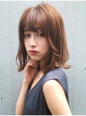 うるツヤ美髪薄めバングこなれヘアくびれヘア艶感#280g0116