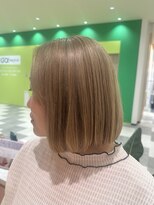 トリコ アヴェダ ららテラス北綾瀬(tricot AVEDA) ボブ/ショートボブ/ダブルカラー/ミルクティーブロンド