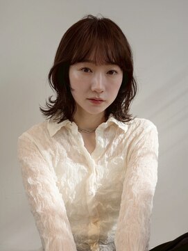 エディット トウキョウ(e.dit tokyo) 【e.dit tokyo miu】レイヤースタイル顔周りカットベージュ