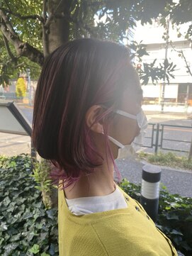 シェル 吉祥寺(shell) グレージュカラー/ボブウルフ/黒髪/ココアベージュ