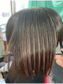 ハイライトの髪質改善縮毛矯正