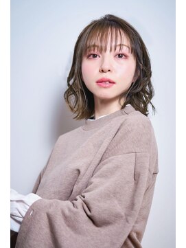 ユニックス モザイクモール港北店(UNIX) 【UNIX港北店】モカグレージュボブ#シースルーバング