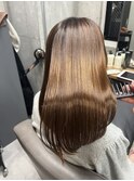 酸性ストレートで艶ミディアム