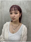 ピンクラベンダー　葡萄カラー　ワイドバング