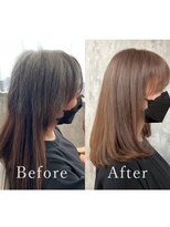 ティダスマイル 吉祥寺店(tida smile)&nbsp;白髪ぼかしハイライトお客様スタイル/BeforeAfter