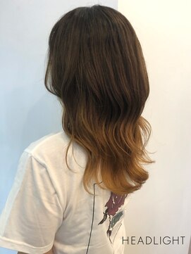 アーサス バイ ヘッドライト 新潟万代店(ursus by HEADLIGHT) レイヤーロング×ブラウングラデーションカラー