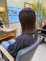 ヘアーポケット リタ(HAIR POCKET ritta)&nbsp;切りっぱなしロブ　×  極細ハイライト