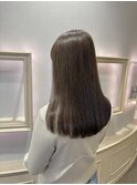 ぱつっとロング オリーブベージュ.