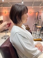 ラミエ バイ メルト 吉祥寺(lamie by melt)&nbsp;*滝田*ツヤ髪ショートカットボブ小顔似合わせココアグレージュ