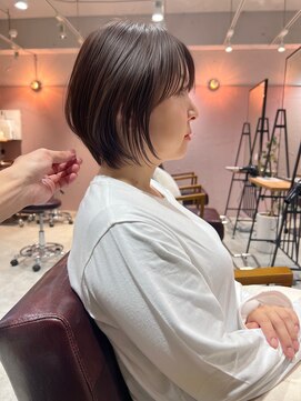 ラミエ バイ メルト 吉祥寺(lamie by melt) *滝田*ツヤ髪ショートカットボブ小顔似合わせココアグレージュ