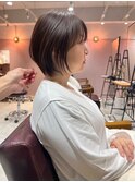 *滝田*ツヤ髪ショートカットボブ小顔似合わせココアグレージュ