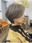 白髪ぼかし/イメチェンヘアスタイル/前髪カタログ/ショートボブ