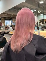 ベレーザ 渋谷(BELEZA)&nbsp;15103ブリーチ＆ダブルカラーベビーピンクレイヤーロング