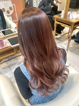 スペックホルダーミミ(Spec Holder mimi) デザインカラー艶感ピンクグロウロング