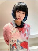 インナーカラーボブ[表参道/原宿/ダブルカラー/ケアブリーチ]
