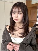 イメチェン/ダークブラウン/バタフライカット/原宿0331