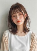 ミルクティーブロンド/ダークブルー/デジタルパーマ/人形町