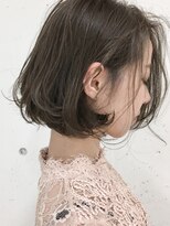 ブルーフェーセス 表参道(blue faces)&nbsp;『bluefaces』耳かけ前下がりボブ＆グレージュカラー