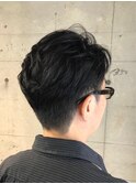 ソフトツーブロックトランクスヘアスキンフェード