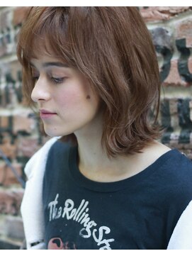 クラン(clan) ネオウルフ＃ココアブラウン大人かわいいフリンジウェーブ