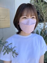 リベラル(liberal)&nbsp;諏訪葵/外ハネ/くびれ/レイヤー/ブルーグレージュ[30代/40代]