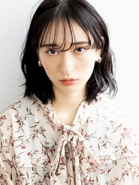 セシルヘアー(CECIL hair) シースルーバング 黒髪 切りっぱなしパーマ 下北沢 新百合ヶ丘