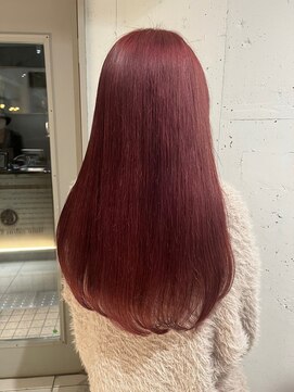 ラミ(L'ami) 【矢後あやこ】大人かわいいロブヘア/艶感チェリーブラウン