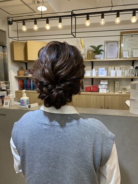ジ エクト ヴィシア 心斎橋店(The Ect VIXIA) ドレスヘア シニヨン 結婚式ヘアアレンジ 結婚式ヘアセット