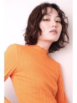 ヨファ ヘアー 芦屋店(YOFA hair) ふんわりカールショコラアッシュヘルシースタイルボブ0302