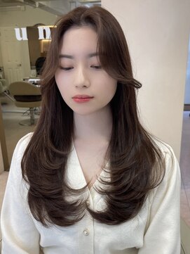 ユニ 表参道(uni) 【韓国風/似合わせハイレイヤー】ベージュカラー