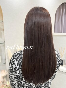 カラークチュール(Color Couture) レイヤーロング/髪質改善/レッドブラウン/縮毛卒業