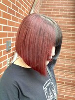 マエストロ(Maestro)&nbsp;☆ワインレッドとブルーブラックのツートンカラーボブ