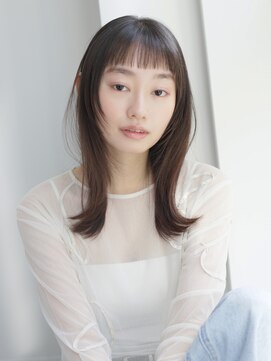 コレクティブワーク 表参道 渋谷(COLLECTIVE WORK) レイヤーロブ くびれヘア ベージュカラー 透明感 髪質改善