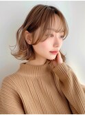 ボブルフ マロンベージュ 小顔似合わせカット