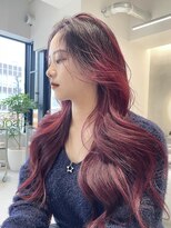 ソル 栄矢場町(SOL) グラデーションカラーレッドカラーワインレッドチェリーレッド