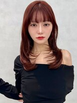 エジョン 幡ヶ谷店(Aejon) イメチェン/似合わせカット/フルバング/レッドブラウン/新宿