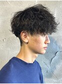 波巻きスパイラルパーマメンズパーマメンズマッシュ群馬高崎眉毛
