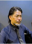 ビジネスツーブロック ミディアムロング オールバック
