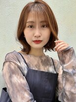 ステアケース 武蔵小杉店(stair:case)&nbsp;外はねボブ大人ガーリーくびれボブオリーブベージュ20代30代