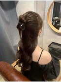 【ハーフアップ】天神/天神駅/ヘアセット/早朝