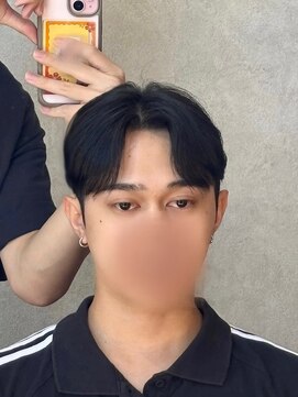 エクシア 六甲道店(EXCIA) 曲がる縮毛矯正/センターパート/韓国メンズヘア