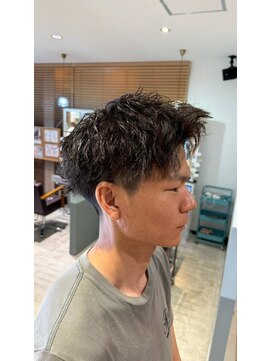 ヘアー ワークス ボナ 前橋店(HAIR WORKS bona.) 清潔感と男らしさ溢れる◎アップバンク×スパイキーショート